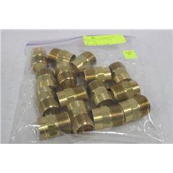 BAG OF BRASS TO COPPER FITTINGS 15 PER BAG