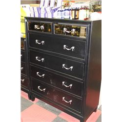 6 DRAWER DARK FINISH TALL DRESSER 40x18x54T