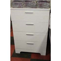 4 DRAWER WHITE DRESSER  31x15x46T
