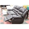 Image 4 : BROWN LEATHER RECLINING SOFA