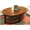 Image 1 : WOOD OVAL COFFEE TABLE  28x51x20T