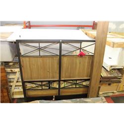 QUEEN WOOD AND METAL HEADBOARD