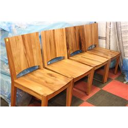 WOODEN CHAIRS X4