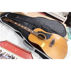 SUZUKI 12 STRING GUITAR, BLONDE WITH SOFT CASE