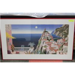 RED FRAMED WALL ART, 40x24