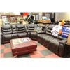 Image 1 : NEW BROWN LEATHER 3 PC RECLINING SECTIONAL