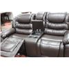 Image 2 : NEW BROWN LEATHER 3 PC RECLINING SECTIONAL