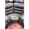 Image 3 : NEW BROWN LEATHER 3 PC RECLINING SECTIONAL