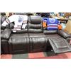 Image 4 : NEW BROWN LEATHER 3 PC RECLINING SECTIONAL