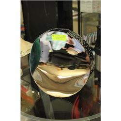 STAINLESS STEEL DESIGNER VASE WITH SWAROVSKY