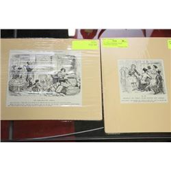 TWO(2) CARTOONS FROM PUNCH MAGAZINE 1851