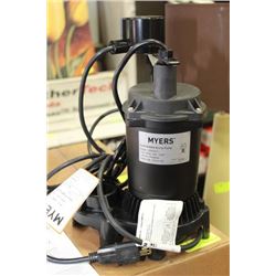 MEYERS SUBMERSIBLE PLASTIC SUMP PUMP