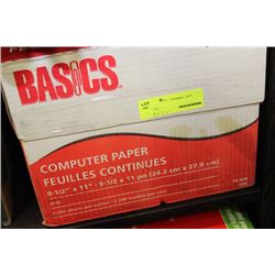 BOX OF 2200 9.5" X 11" COMPUTER PAPER