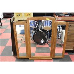 SOLID OAK WING MIRROR