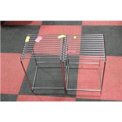 PAIR OF METAL PLANT STANDS