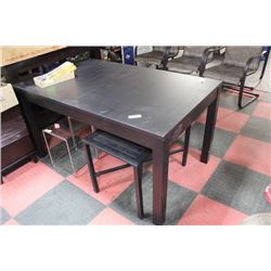 BLACK KITCHEN TABLE (SCUFFED)