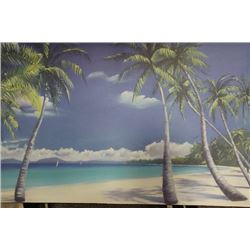 36x26 PRINT ON CANVAS, BEACH SCENE