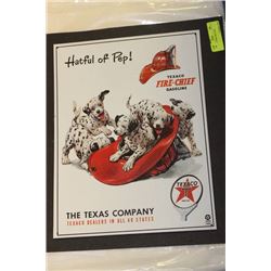 TIN TEXACO FIRECHIEF SIGN