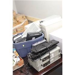 ASSORTED ELECTRONICS INCLUDING CABLE BOXES,