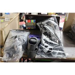 THREE PAIR OF NEW DIVING FINS WITH DUFFEL BAG