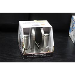 KAMENSTEIN NAPKIN AND S&P SHAKERS, NEW