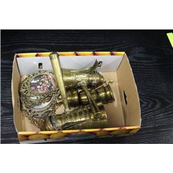 TRAY W/ BRASS COLLECTIONS