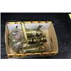 Image 1 : TRAY W/ BRASS COLLECTIONS