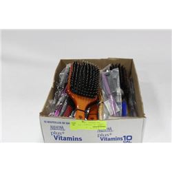 FLAT OF SALON BRUSHES AND COMBS