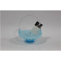 COLLECTIBLE CUT GLASS BLUE CANDY DISH