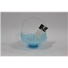 Image 1 : COLLECTIBLE CUT GLASS BLUE CANDY DISH
