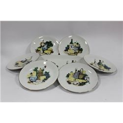 6 GERMAN PLATES AND A SERVING DISH