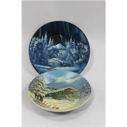 PAIR OF YUKON DECORATED MINING PANS