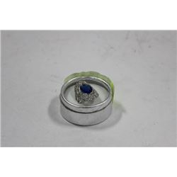 SIVER RING WITH BLUE STONE