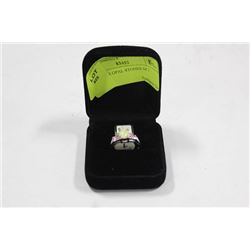 925 SILVER OPAL STONES SZ 7