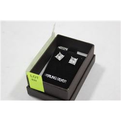 CUBIC STONE STERLING SILVER EARINGS