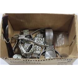 BOX OF BATTERIES/ WATCHES AND NOSE TRIMMER
