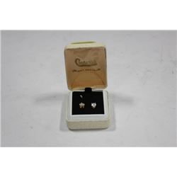 14K GOLD CUBIC ZIRCONIA DIAMOND EARRINGS