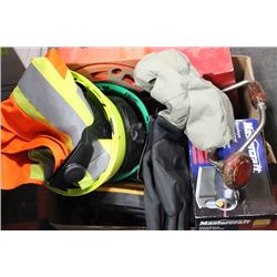 BOX OF ASSORTED TOOLS