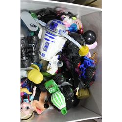 BOX OF DISNEY FIGURINES AND OTHER ASSORTED
