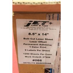 BOX OF 1250 PRINTING LABELS