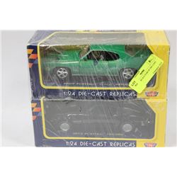 NEW 1:24 SCALE PAIR OF DIE CAST CARS