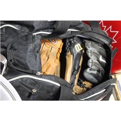 BOX OF 9 ASSORTED BASEBALL GLOVES KIDS TO ADULTS