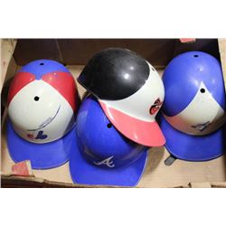 FLAT OF CLASSIC 70'S BASEBALL HELMETS