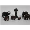 Image 1 : BOX OF (7)  HAND CARVED ELEPHANTS