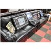 Image 1 : NEW BLACK LEATHERETTE SOFA WITH LOVE SEAT
