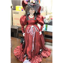 PORCELAIN LIMITED EDITION "REBECCA" DOLL W/ STAND