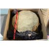Image 1 : BOX W/GENUINE NATIVE "SKIN DRUM" ETC.