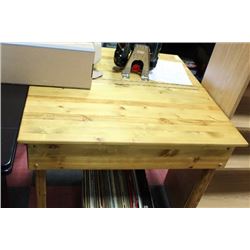 PINE KITCHEN TABLE WITH STORAGE