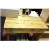 Image 1 : PINE KITCHEN TABLE WITH STORAGE