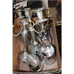 BOX OF PEWTER